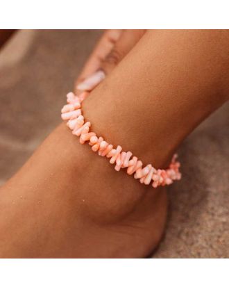 Fußkettchen Pink Coral Chain Pura Vida